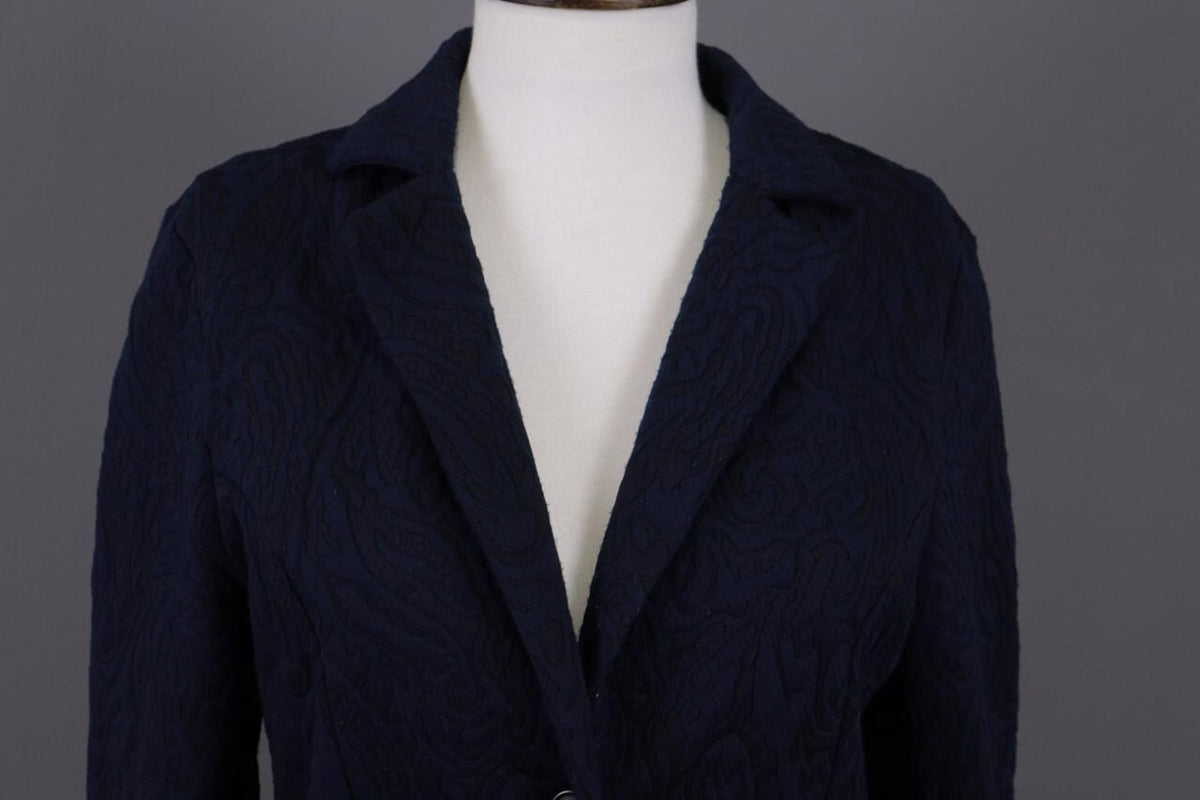 RUNDHOLZ Blue Embroidered Designer Blazer Jacket – Size L