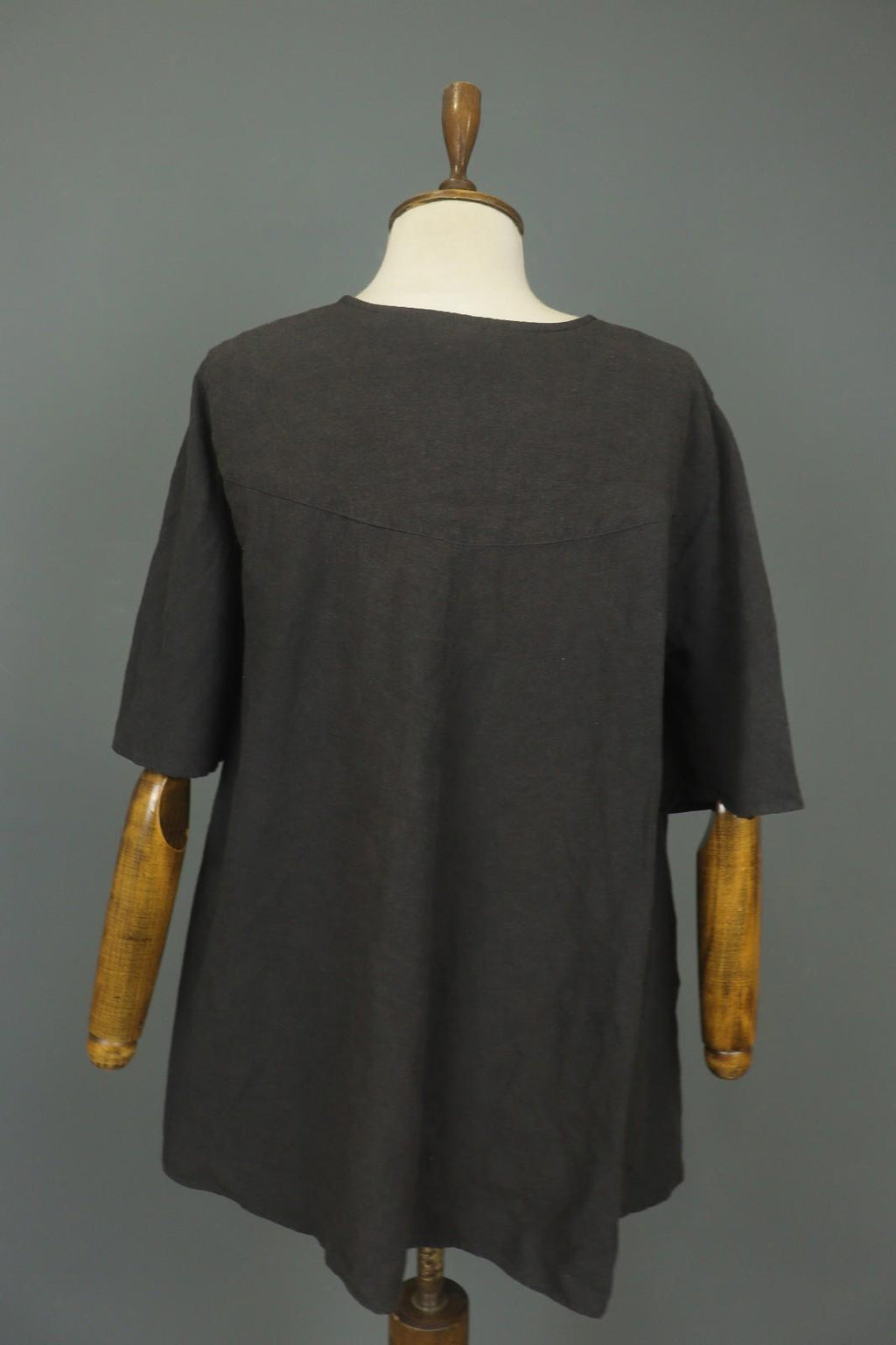 GUDRUN SJODEN Black Casual Long Sleeve Round Neck Button Front Shirt Top – Size M