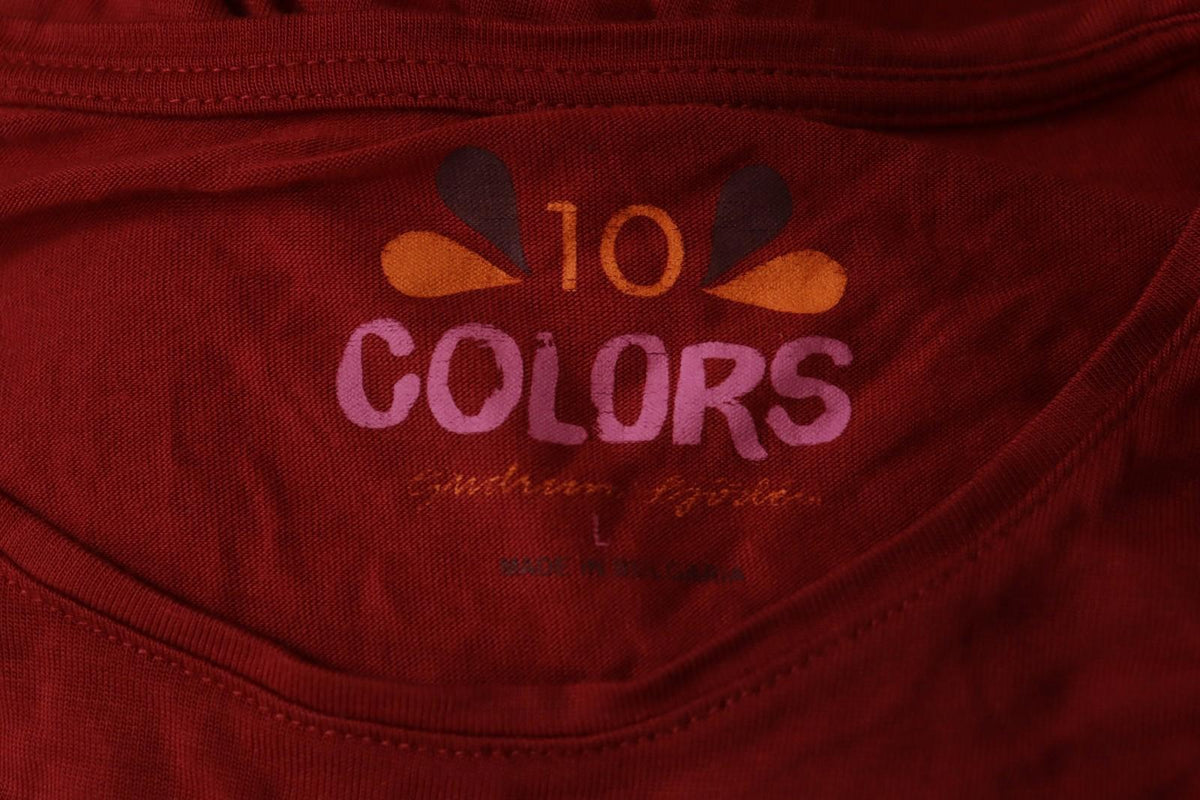 GUDRUN SJODEN Red 100% Modal Long Sleeve Crew Neck Pullover Blouse Top – Size L