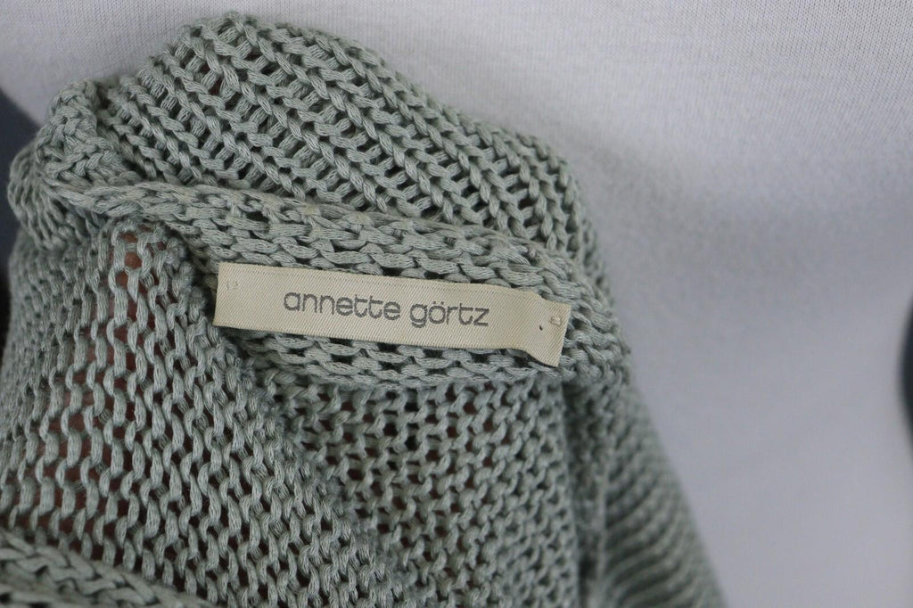 ANNETTE GORTZ Green Deep V-Neck Knit Pullover Sweater – Size XL
