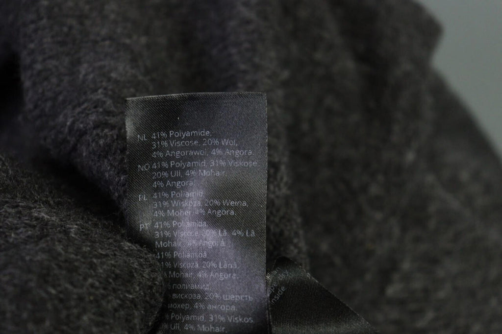 OSKA Gray Lagenlook Obersized Wool Mohair Angora Cardigan Sweater