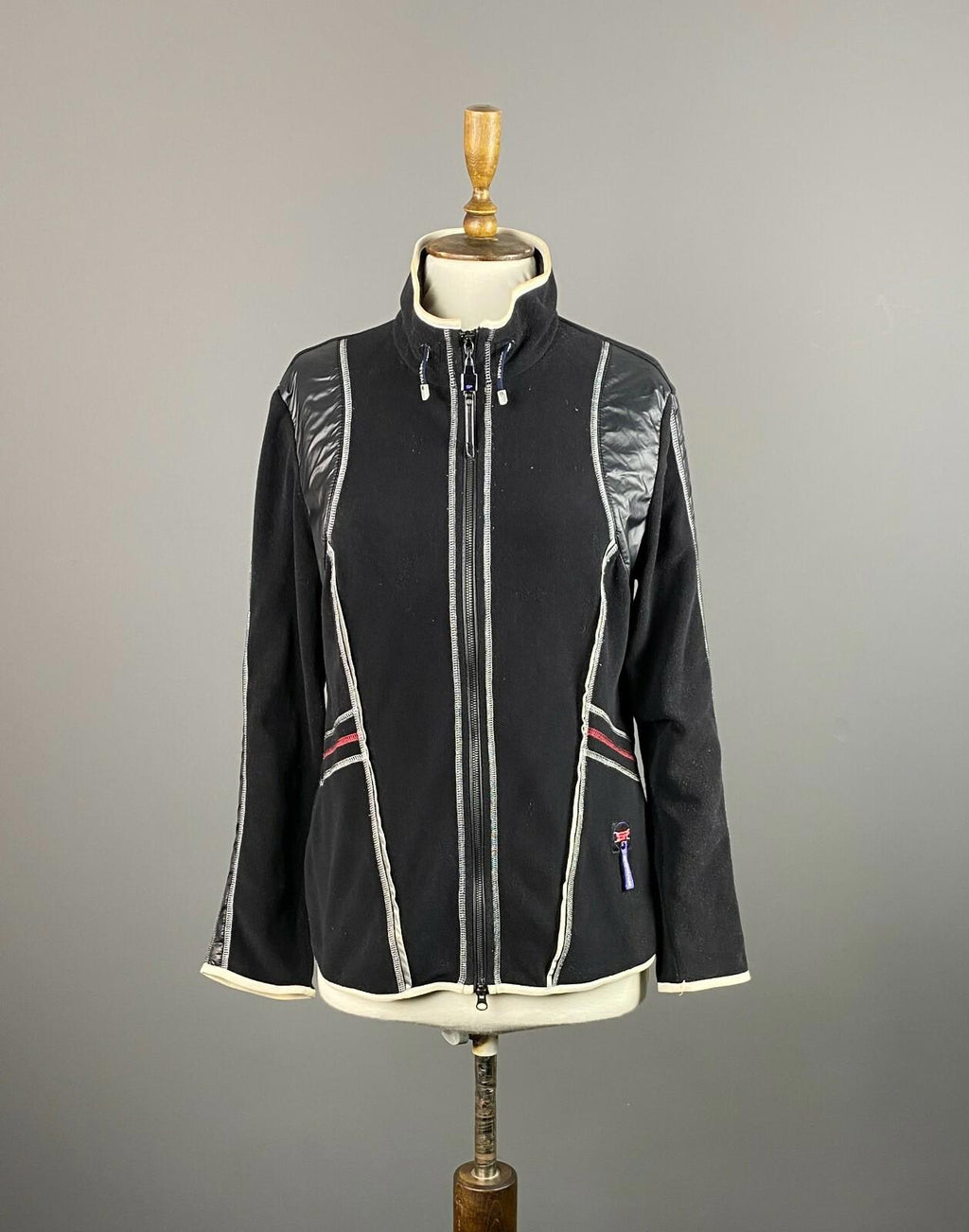 Woman SPORTALM Black Full Zip High Neck Flecce Jacket – Size 40