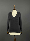 Escada Sport Gray Stretch V-Neck Pullover Jumper Sweater – Size S