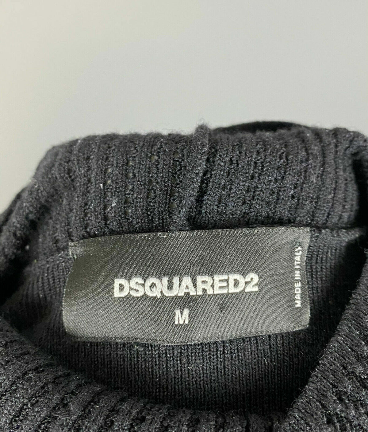 Dsquared2 Black Designer Lana Wool Long Sleeve Stretch Maxi Dress – Size M