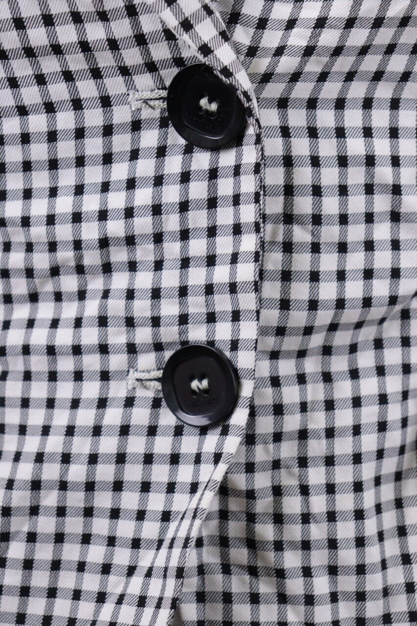 Max Mara White & Black 3/4 Sleeve Check Blazer Jacket – Size I 40 / USA 6