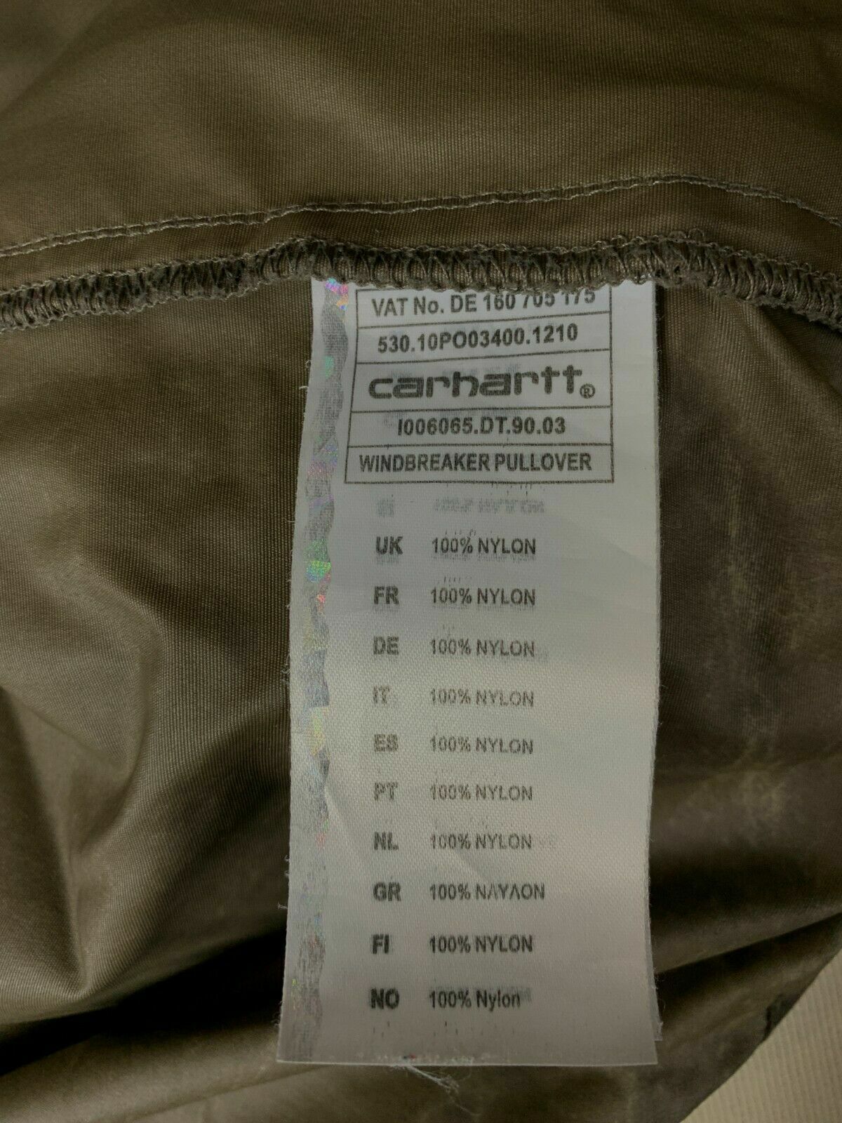 Carhartt Windbreaker Pullover Brown Anorak Nylon Jacket – Men's S