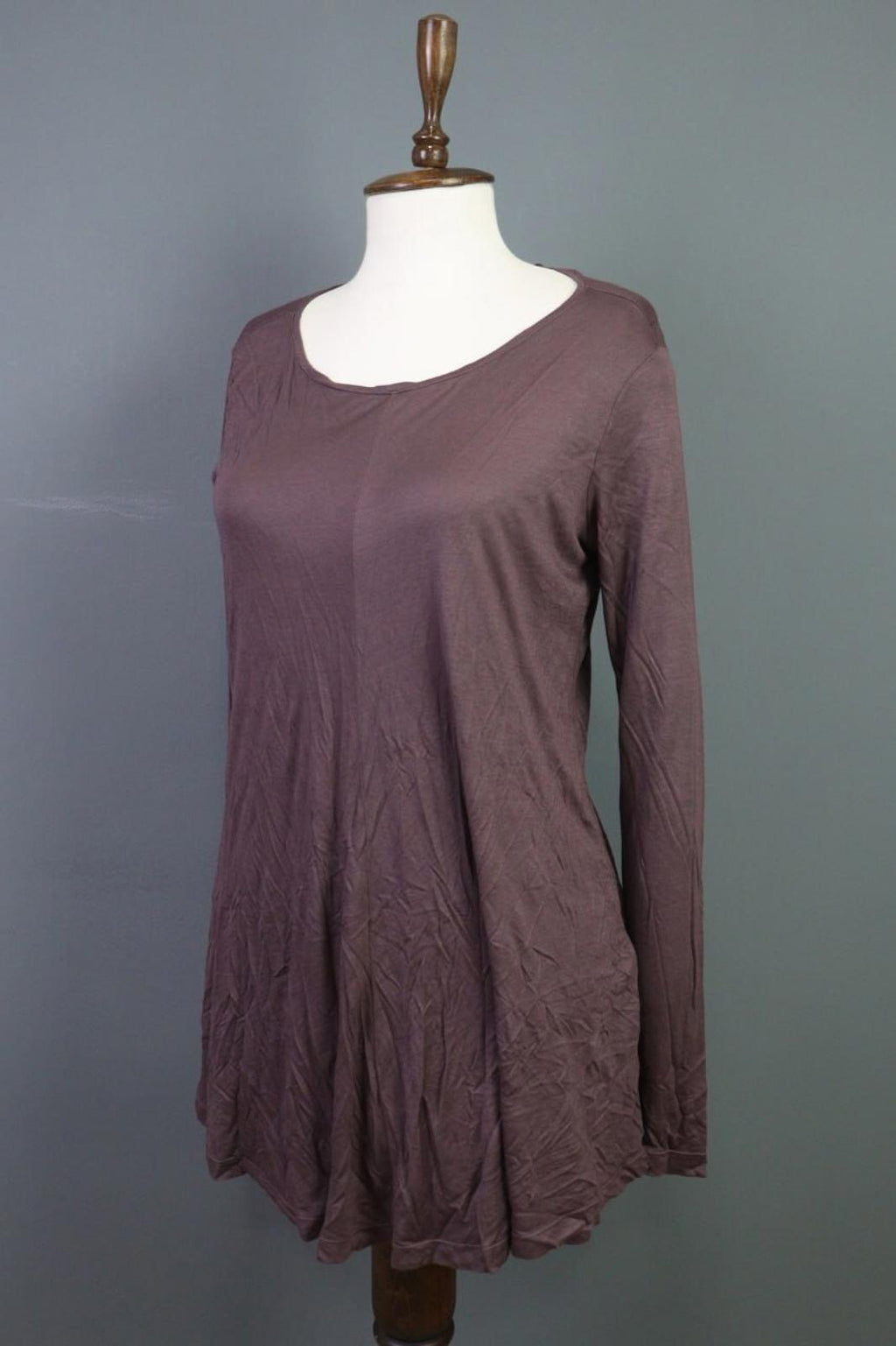 TRANSIT PAR SUCH Brown Button Back Long Sleeve Shirt Tunic – Size 2