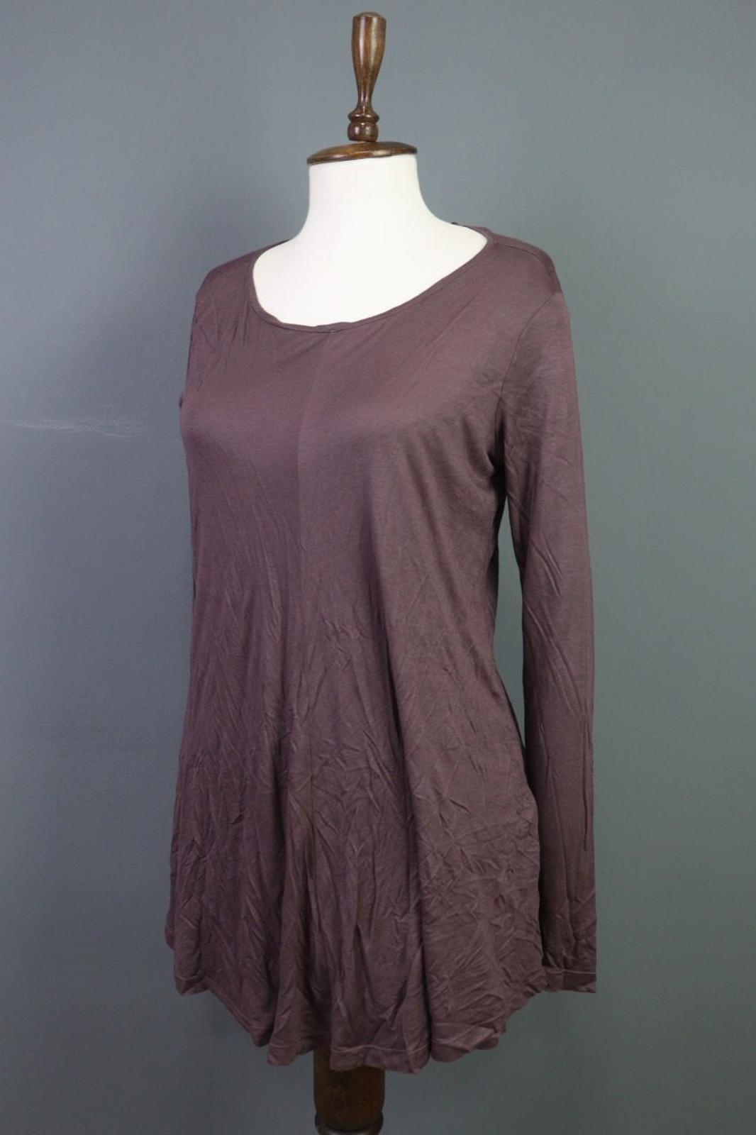 TRANSIT PAR SUCH Brown Button Back Long Sleeve Shirt Tunic – Size 2