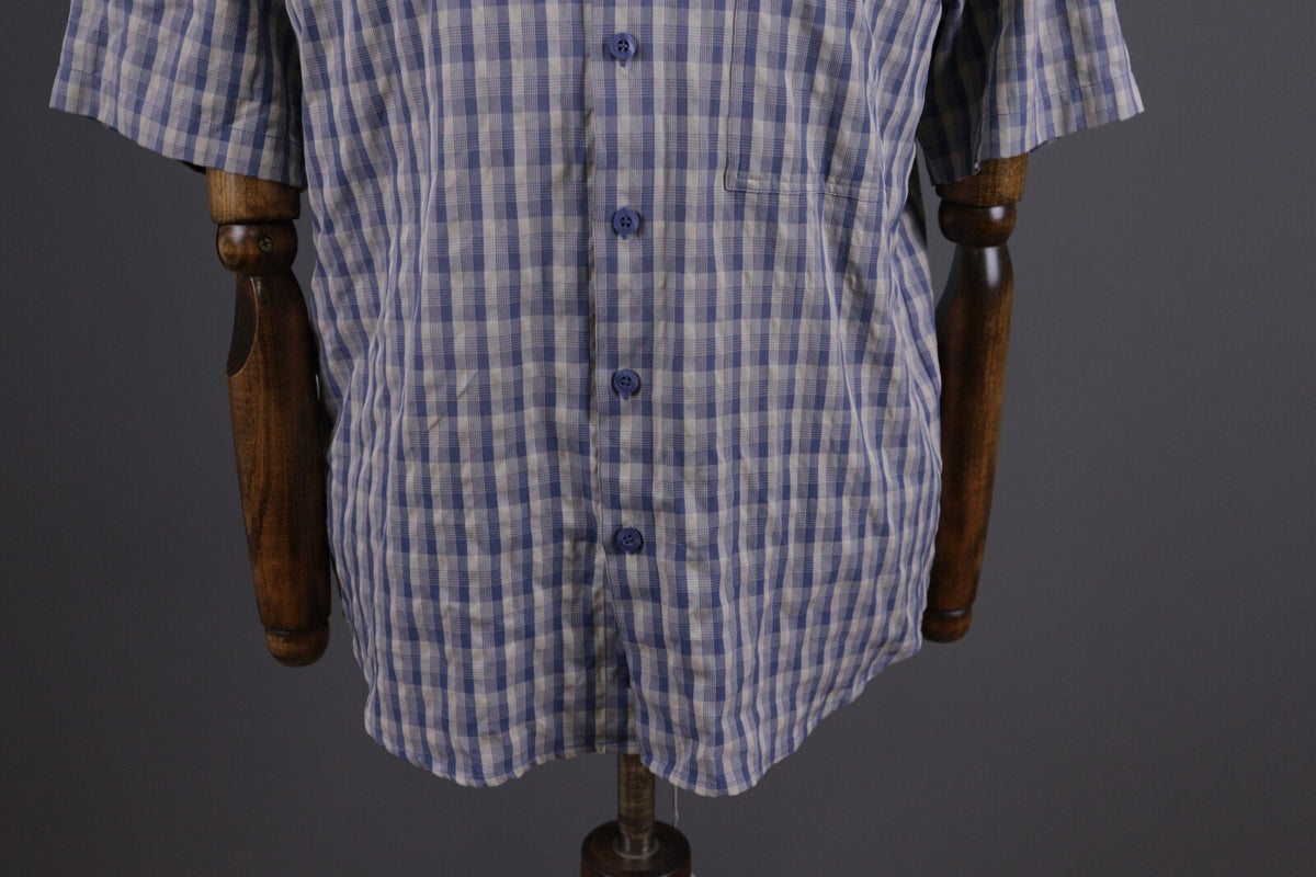 Mammut Outdoor Check Vintage Hiking Short Sleeve Button Down Shirt – Size M