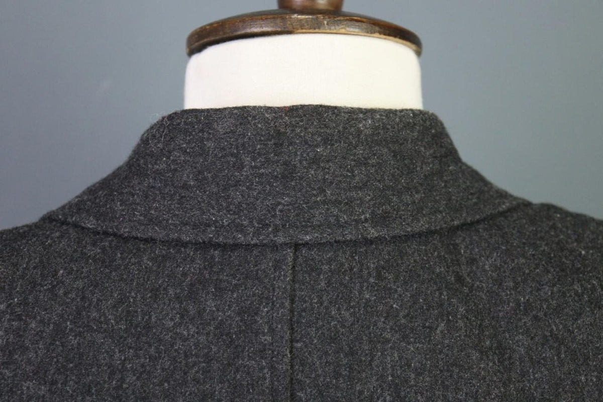 KENZO JUNGLE Gray One Button Knit Cropped Blazer Jacket