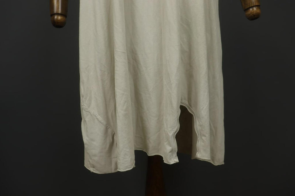 RUNDHOLZ DIP White 3/4 Sleeve Crew Neck Asymmetrical Hem Pullover T-Shirt Dress