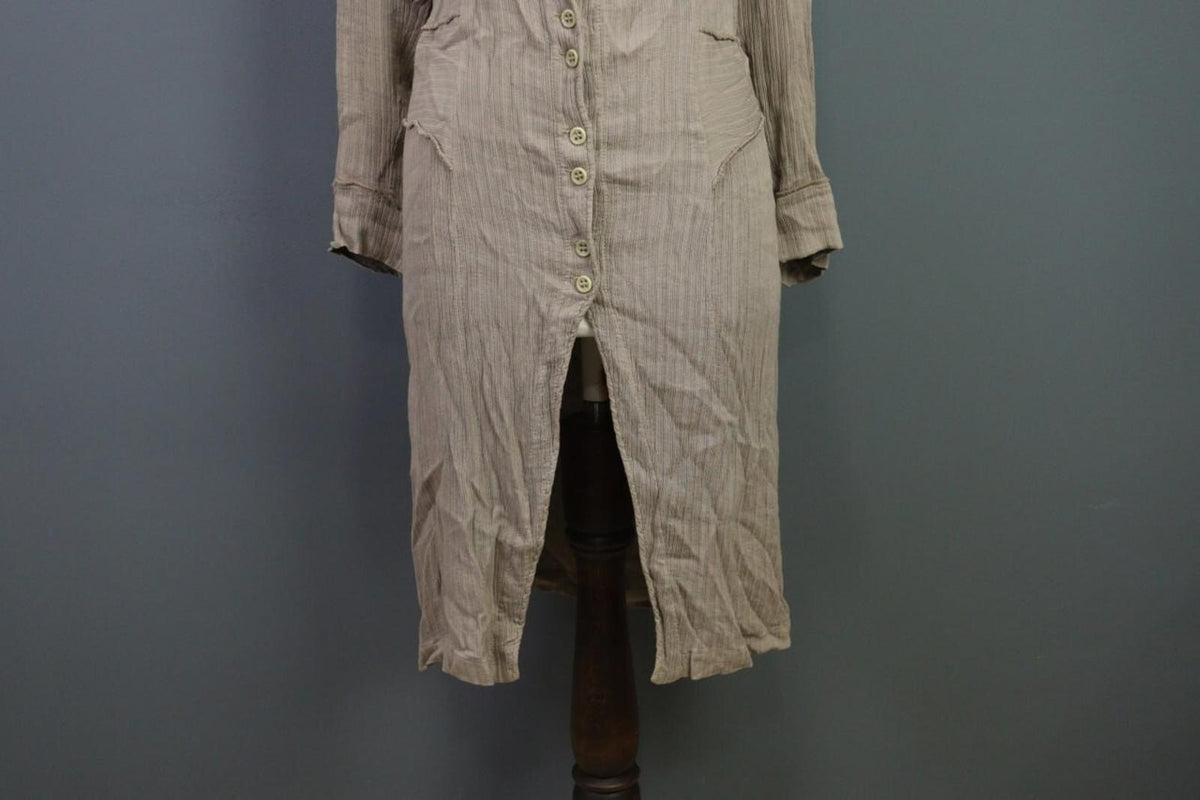 TRANSIT PAR SUCH 312 Beige Lagenlook Long Cardigan Sweater – Size 4