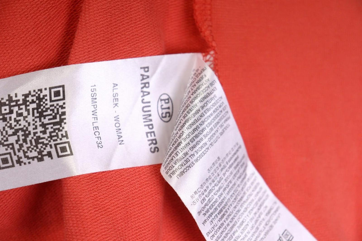 PARAJUMPERS Orange 100%Cotton Raglan Sleeve Drawstring Full Zip Hoodie – Size 2XL