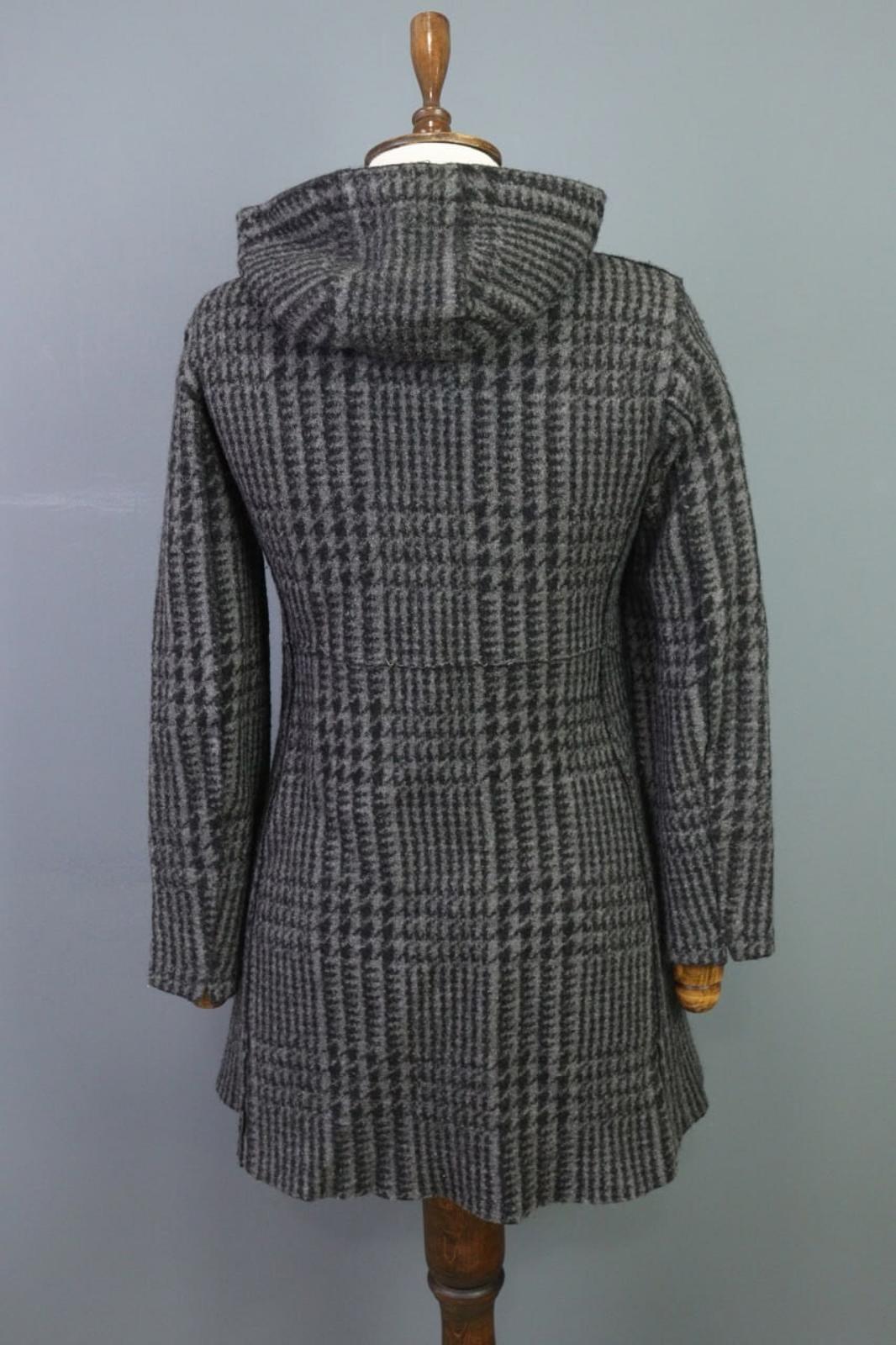 OSKA Gray Plaid Full Zip Hooded Wool Lagenlook Jacket – Size 2