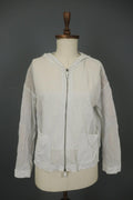 Annette Görtz White Cotton Long Sleeve Regular Fit Full Zip Hoodie – Size M