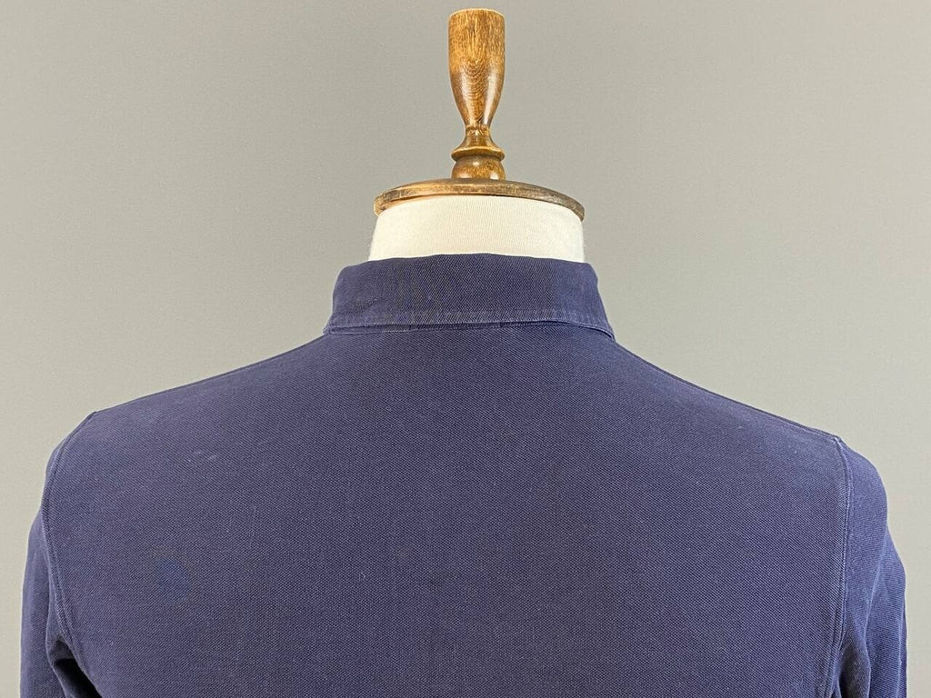 Hackett London Blue #1 Elbow Patches Long Sleeve Rugby Polo Shirt – Size XS – Used