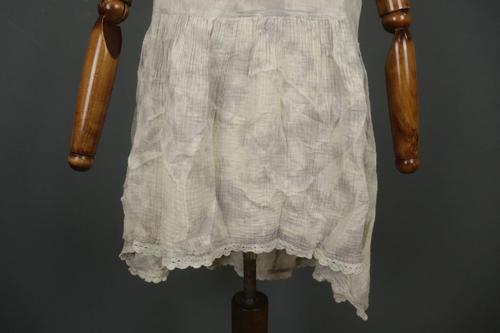 EWA I WALLA White 100% Cotton Lace Front Sleeveless Round Neck Tank Top – Size M