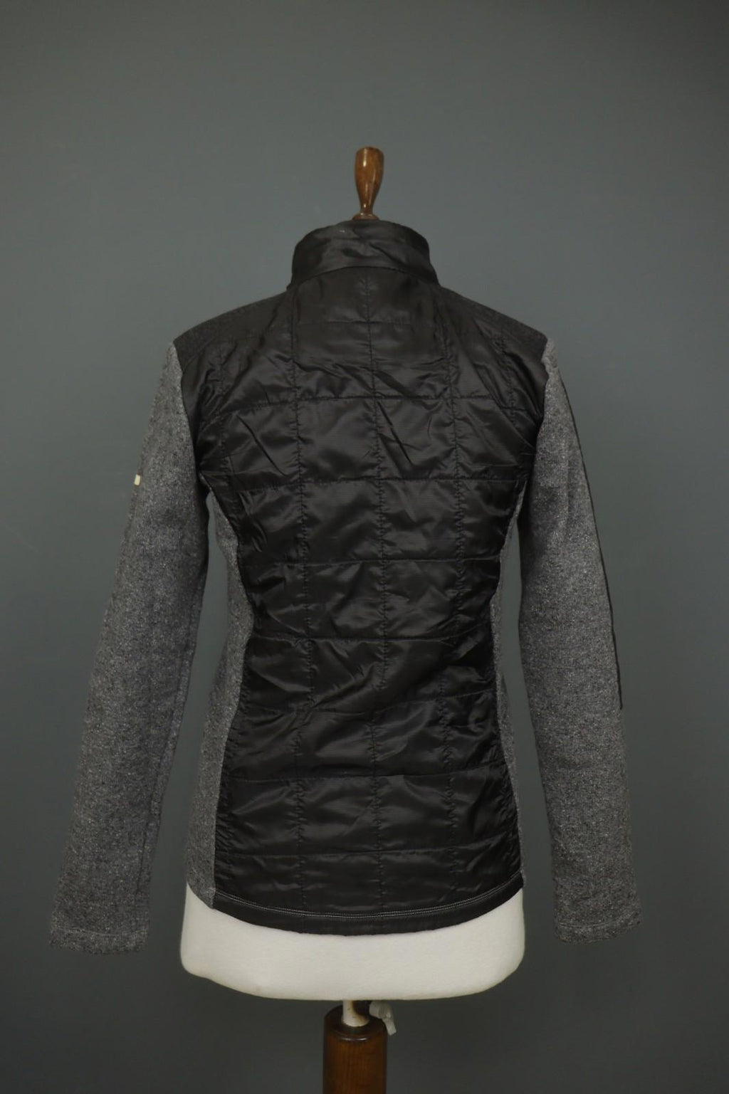 CAPRANEA Black Gray Slim Fit Long Sleeve Mock Neck Full Zip Jacket – Size 38