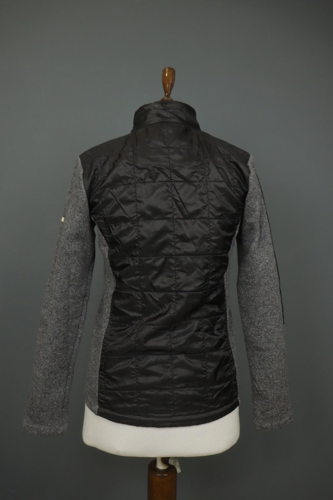 CAPRANEA Black Gray Slim Fit Long Sleeve Mock Neck Full Zip Jacket – Size 38