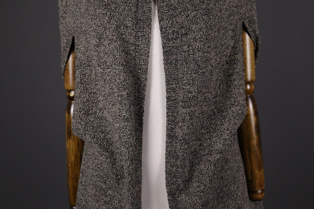COP COPINE Gray Designer Knit Drape Cardigan Sweater – Size M