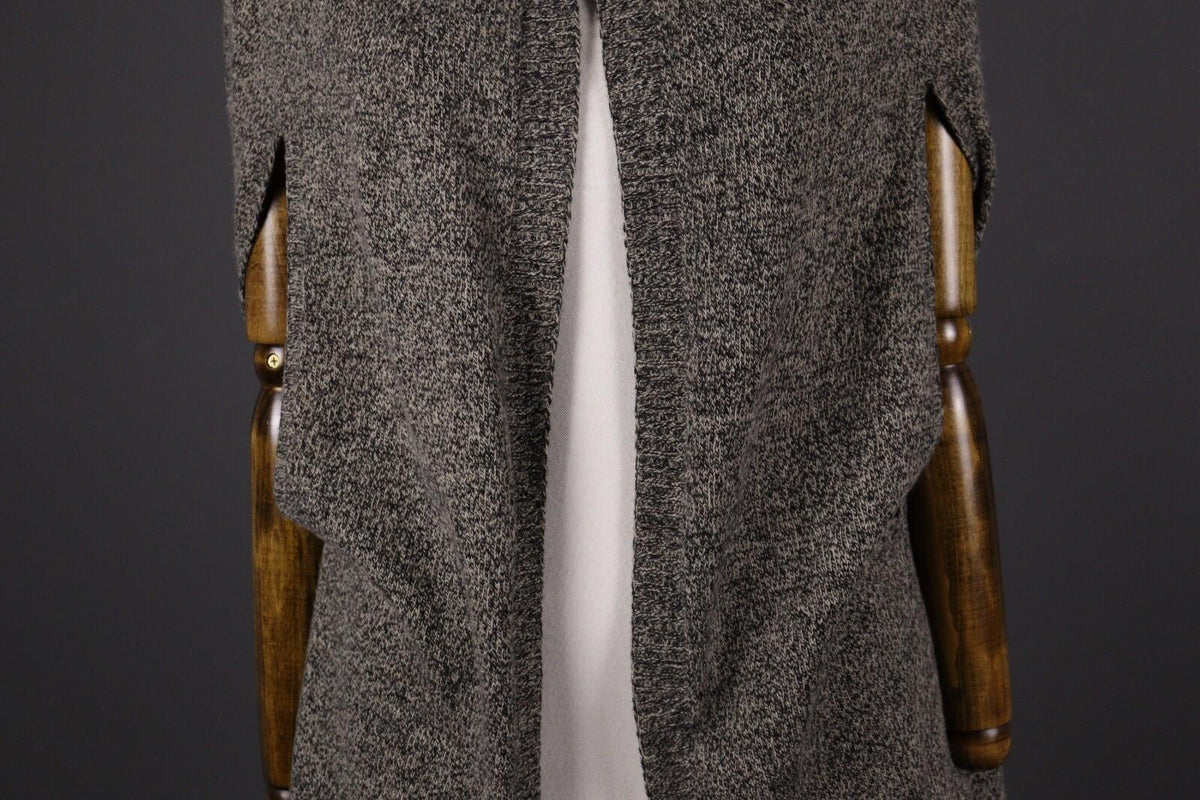 COP COPINE Gray Designer Knit Drape Cardigan Sweater – Size M