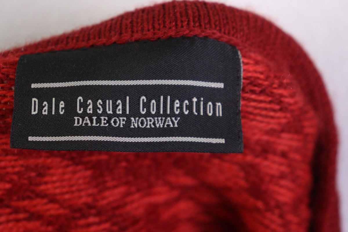 DALE OF NORWAY Red Geometric Wool Knit Button Cardigan Sweater – Size 3