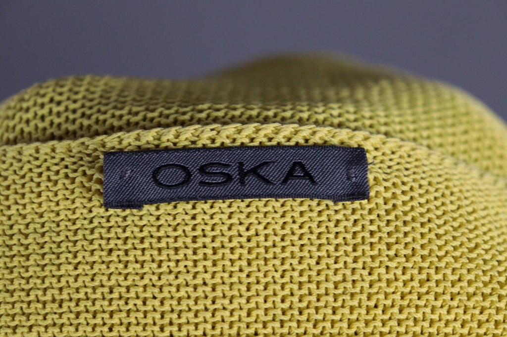 Used OSKA Yellow V-Neck Lagenlook Long Sleeve Tunic Top – Size 4