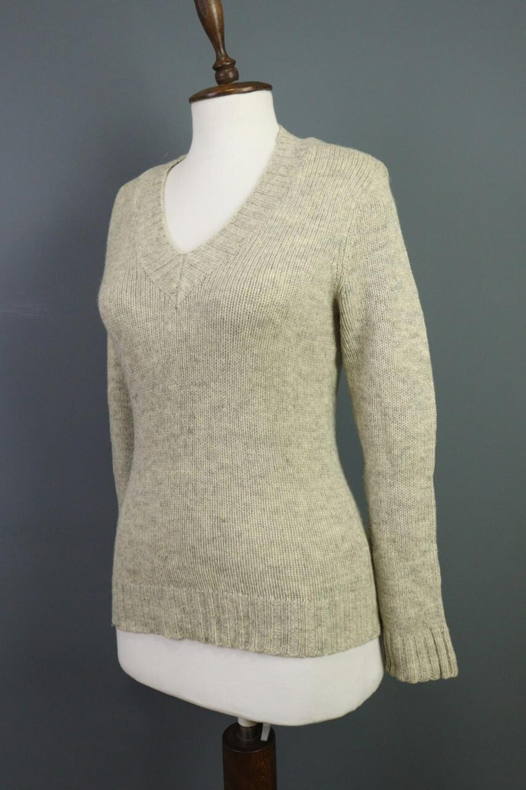 ISABEL MARANT ETOILE Sweater Ivory V-Neck Wool Lightweight – Size 1