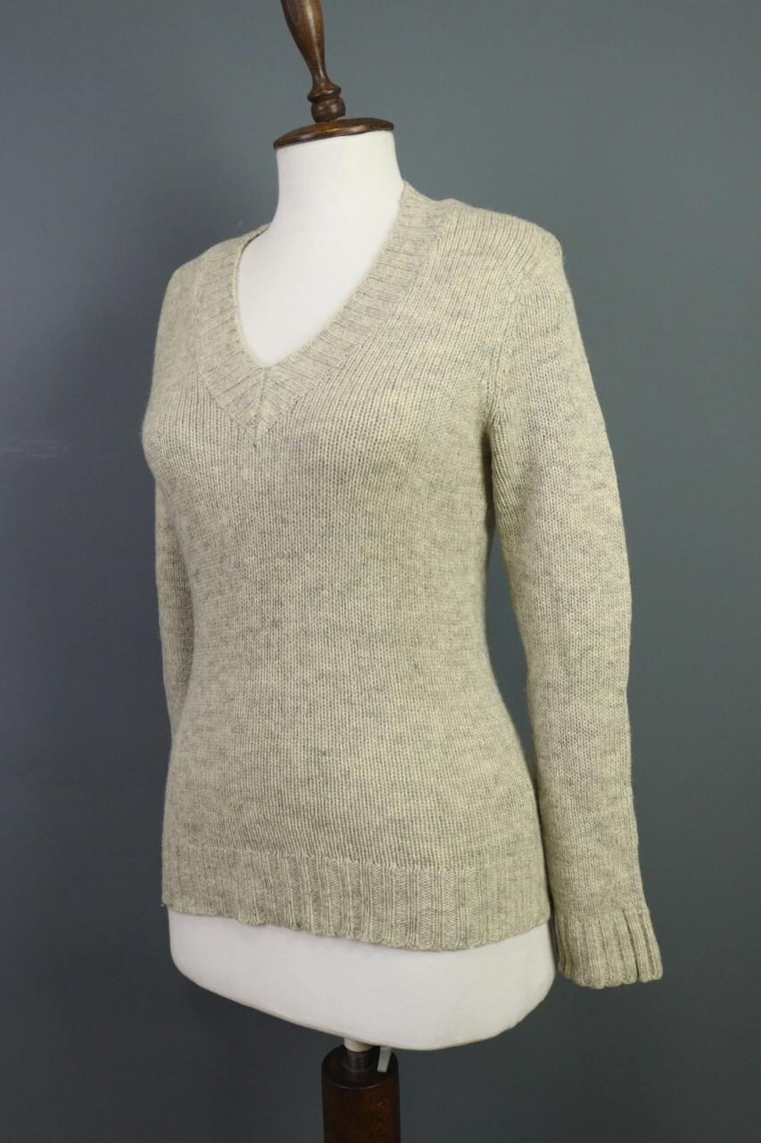 ISABEL MARANT ETOILE Sweater Ivory V-Neck Wool Lightweight – Size 1