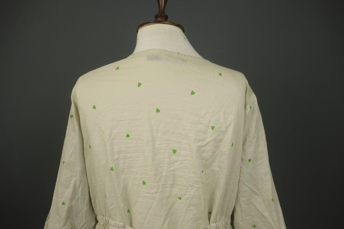 GUDRUN SJODEN Multi Embroidered Floral Cotton Button Front Shirt Dress – Size M
