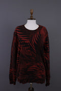 Just Cavalli Red Floral Crew Neck Sweatshirt Jumper Sweater – Size L