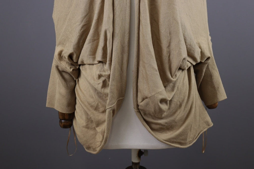 Lauren Ralph Lauren Beige Lagenlook Silk Open Front Cardigan Cape – Size L