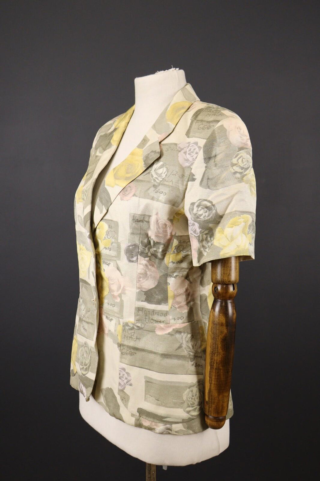 LAUREL by ESCADA Multicolor Floral Silk Linen Lightweight Blazer Jacket – Size M