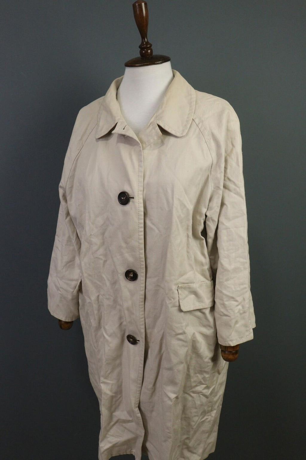 'S MAX MARA White Cotton Ramie Overcoat Coat Jacket – Size 12