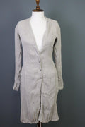 TRANSIT PAR SUCH Gray Linen Lagenlook Long Cardigan Sweater – Size 2