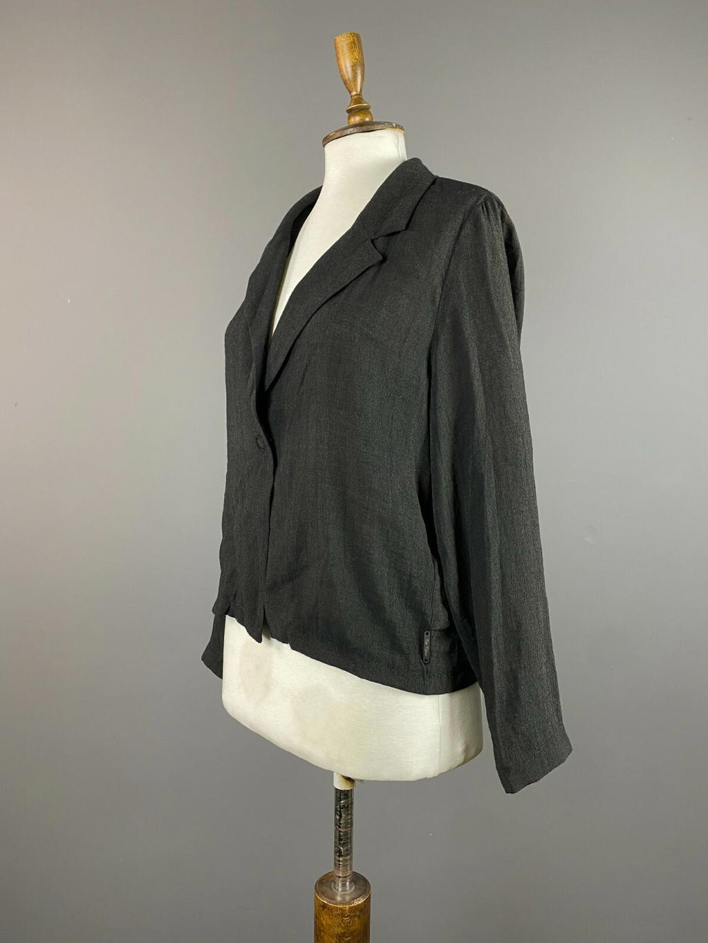 COP COPINE Black Mepris Veste One Button Blazer Jacket – Size 40