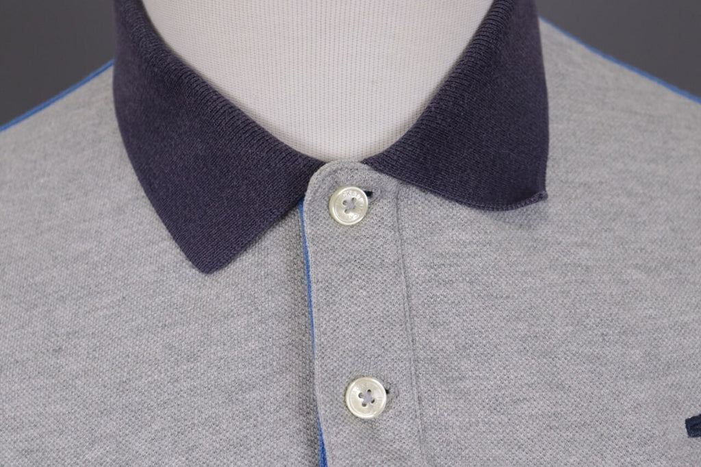 Hackett London Classic Fit GB Gray Summer #3 Short Sleeve Polo Shirt – Size M – Used
