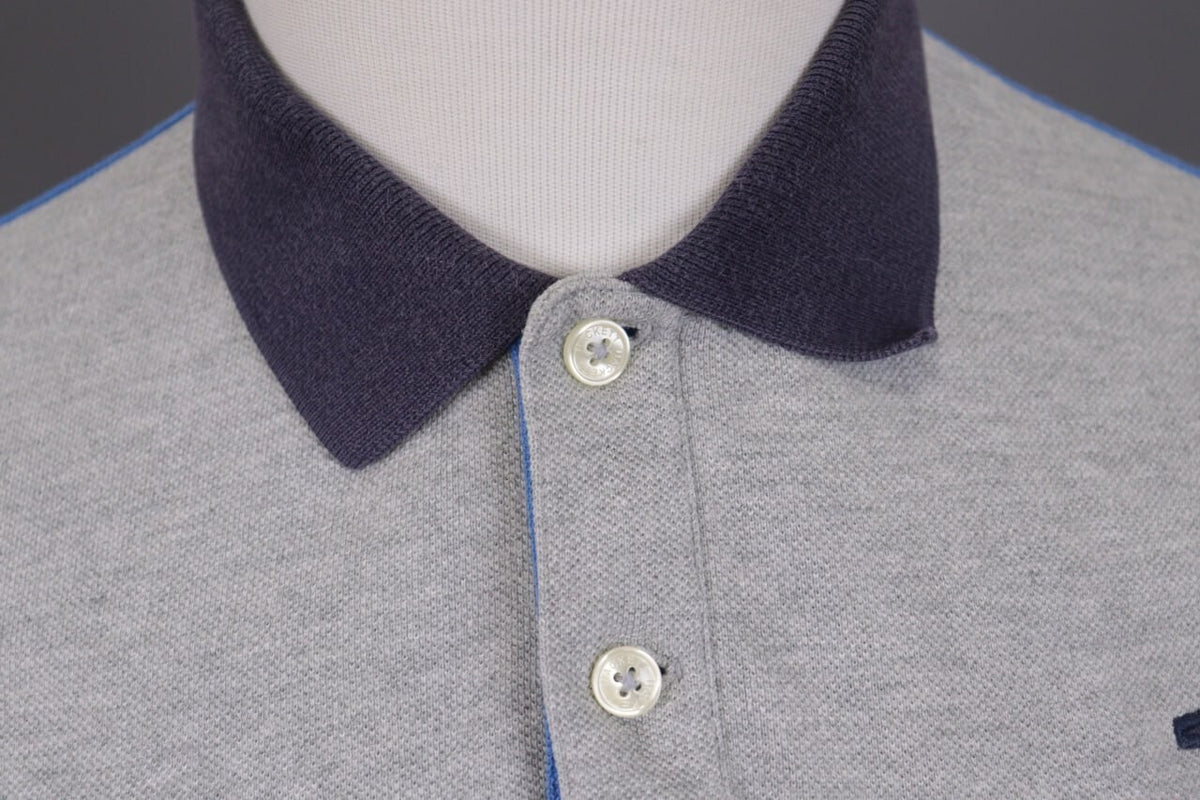 Hackett London Classic Fit GB Gray Summer #3 Short Sleeve Polo Shirt – Size M – Used