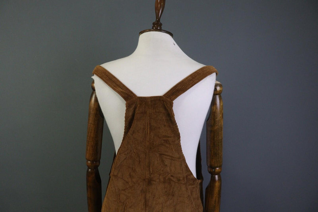 SEZANE Brown Sleeveless Pockets Corduroy Dungaree Dress – Size 38
