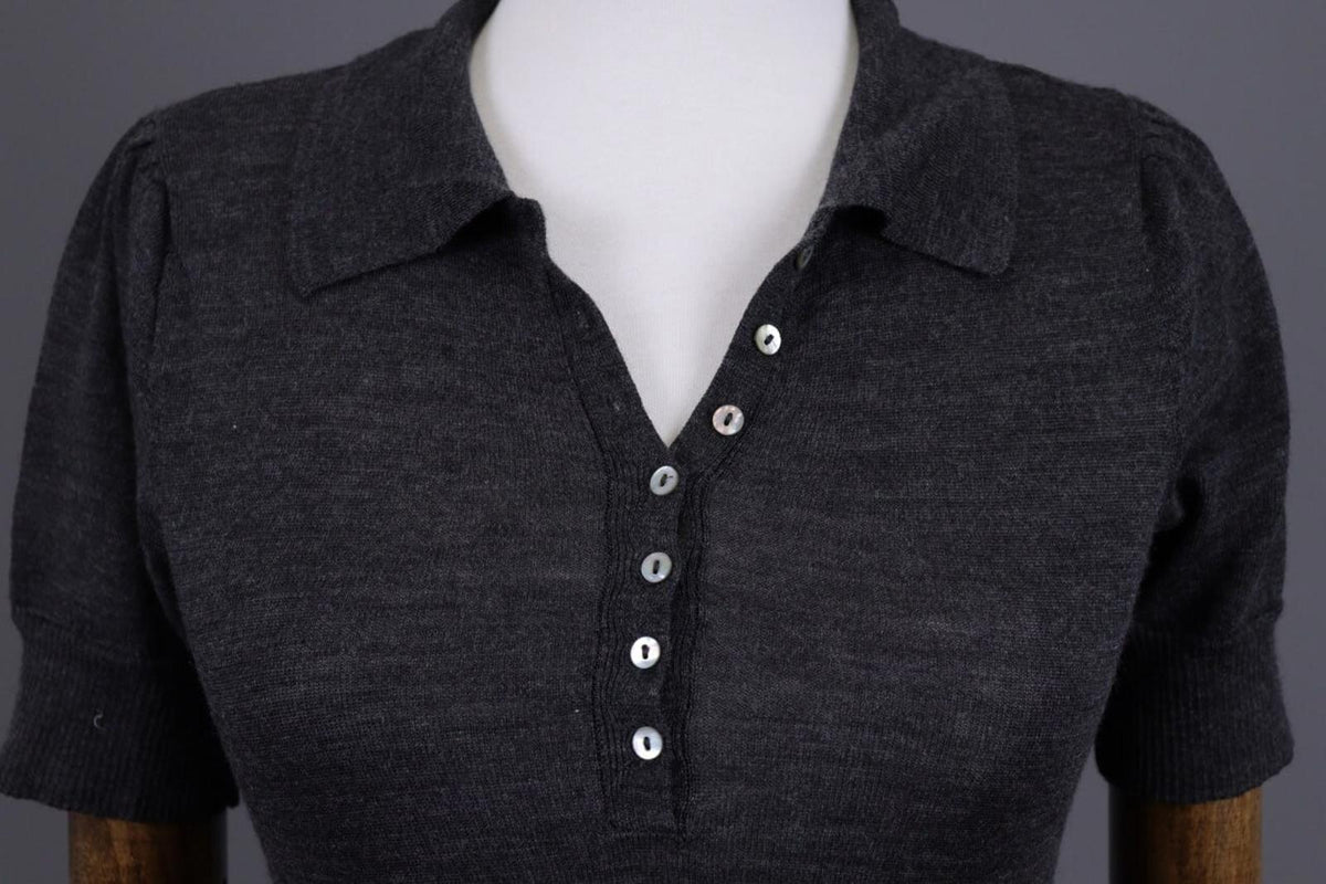 Dolce&Gabbana Gray Henley Short Sleeve Summer Top Shirt – Size M