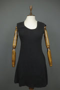 GUDRUN SJODEN Black Cotton Round Neck Sleeveless Pullover Tank Dress – Size S