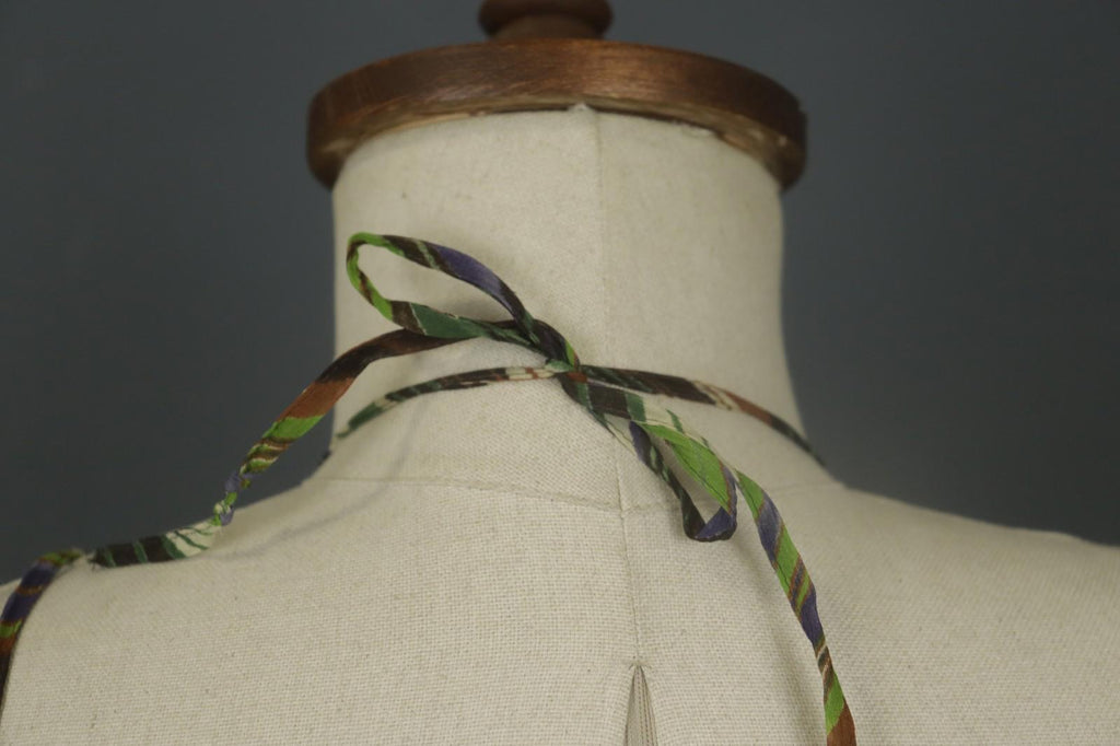 MAX MARA Multicolor Geometric Silk Halter Neck Sleeveless Midi Dress – Size 40