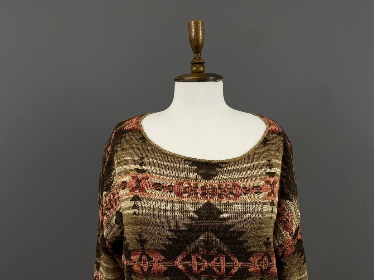 Denim & Supply Ralph Lauren Multicolor Aztec Geometric Knit Sweater – Size M