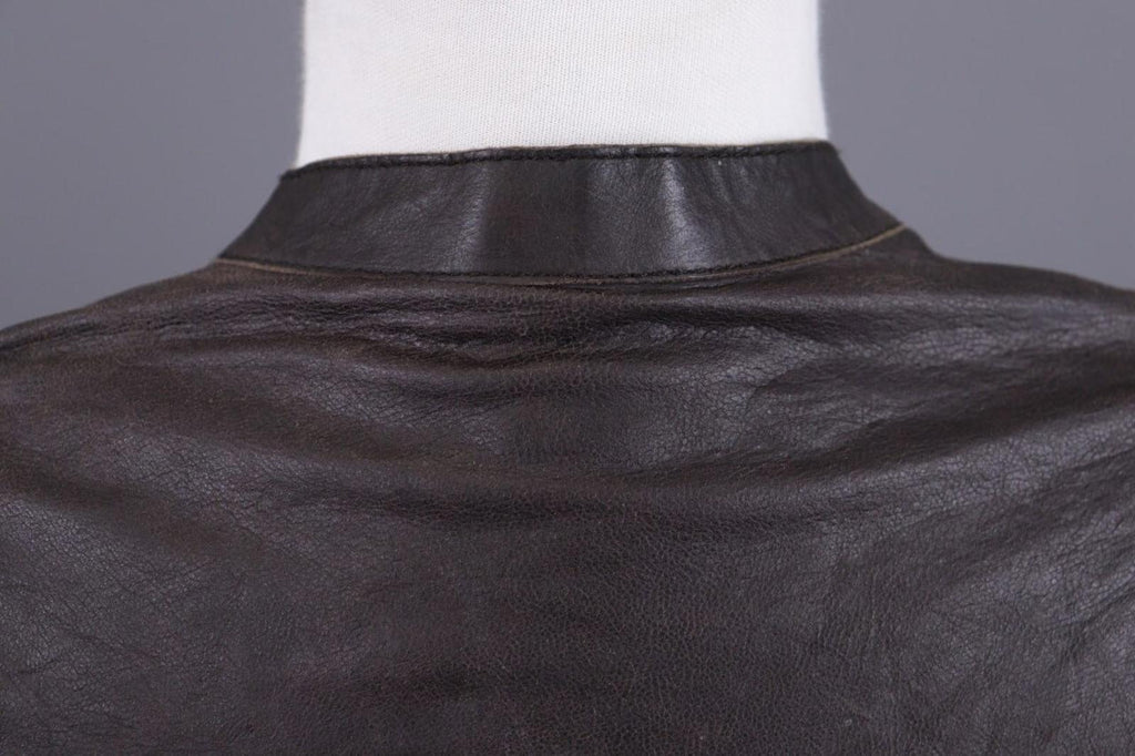ALLSAINTS Brown Snap Leather Biker Jacket – Size XS