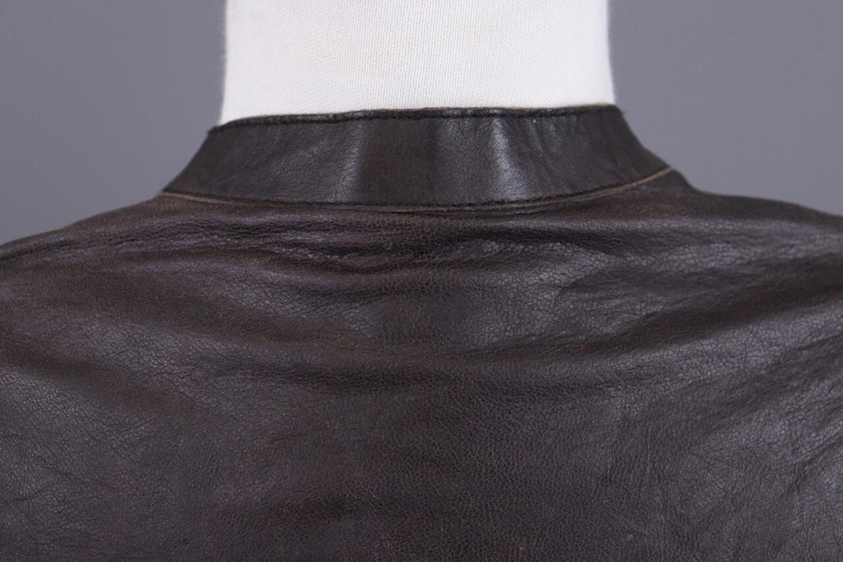 ALLSAINTS Brown Snap Leather Biker Jacket – Size XS