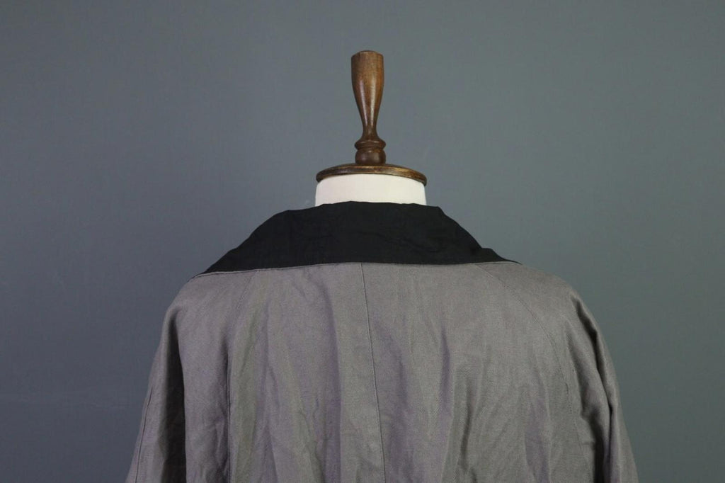 GUDRUN SJODEN Gray Windbreaker Linen Parka Oversized Coat Jacket – Size XL