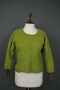 GUDRUN SJODEN Green 100% Wool Tight Knitted Crew Neck Pullover Sweater – Size L