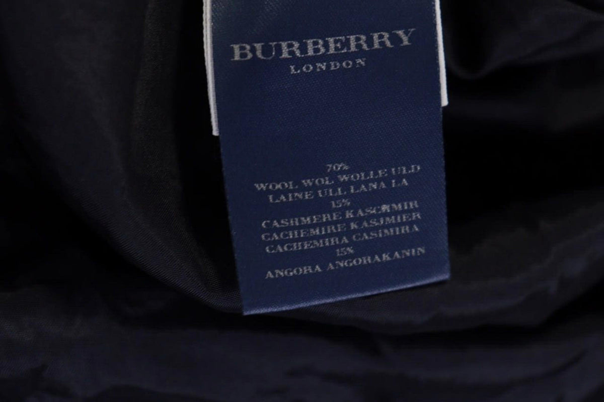 BURBERRY LONDON Blue Wool Angora Lined Sleeveless A-Line Midi Dress – Size 14