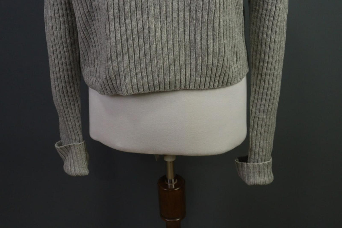 LINDEX Jean Paul Gaultier Gray Turtle Neck Ribbed Sleeve Pullover Sweater – Size L