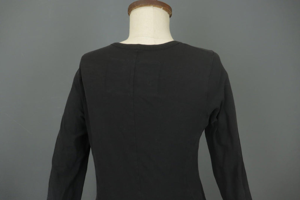 RUNDHOLZ Black Cotton Long Sleeve Round Neck Stretchable Blouse Top – Size L